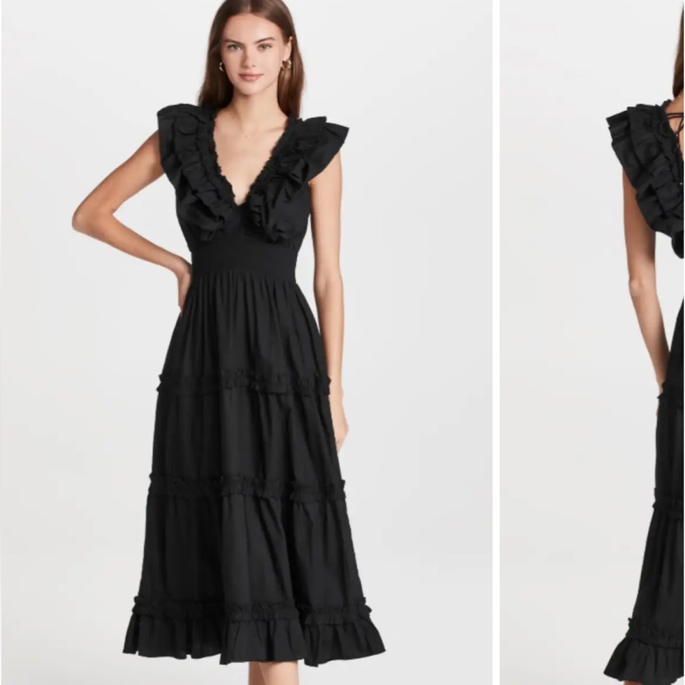 Black ruffle dress
